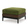 Ashley Izon Outdoor Ottoman Brown Woven Wicker Green Polyester 28 Inch BM328983