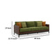 Ashley Inaya Outdoor Sofa 4 Throw PIllows Green Polyester 88 Inch Brown BM328986