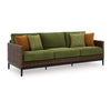 Ashley Inaya Outdoor Sofa, 4 Throw PIllows, Green Polyester, 88 Inch Brown