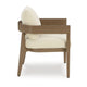 Ashley Baily Outdoor Armchair Set of 2, Cream White Fabric, Brown Metal
