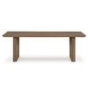 Ashley Baily Outdoor Dining Table with Umbrella Hole, 84 Inch Brown Metal