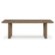 Ashley Baily Outdoor Dining Table with Umbrella Hole, 84 Inch Brown Metal