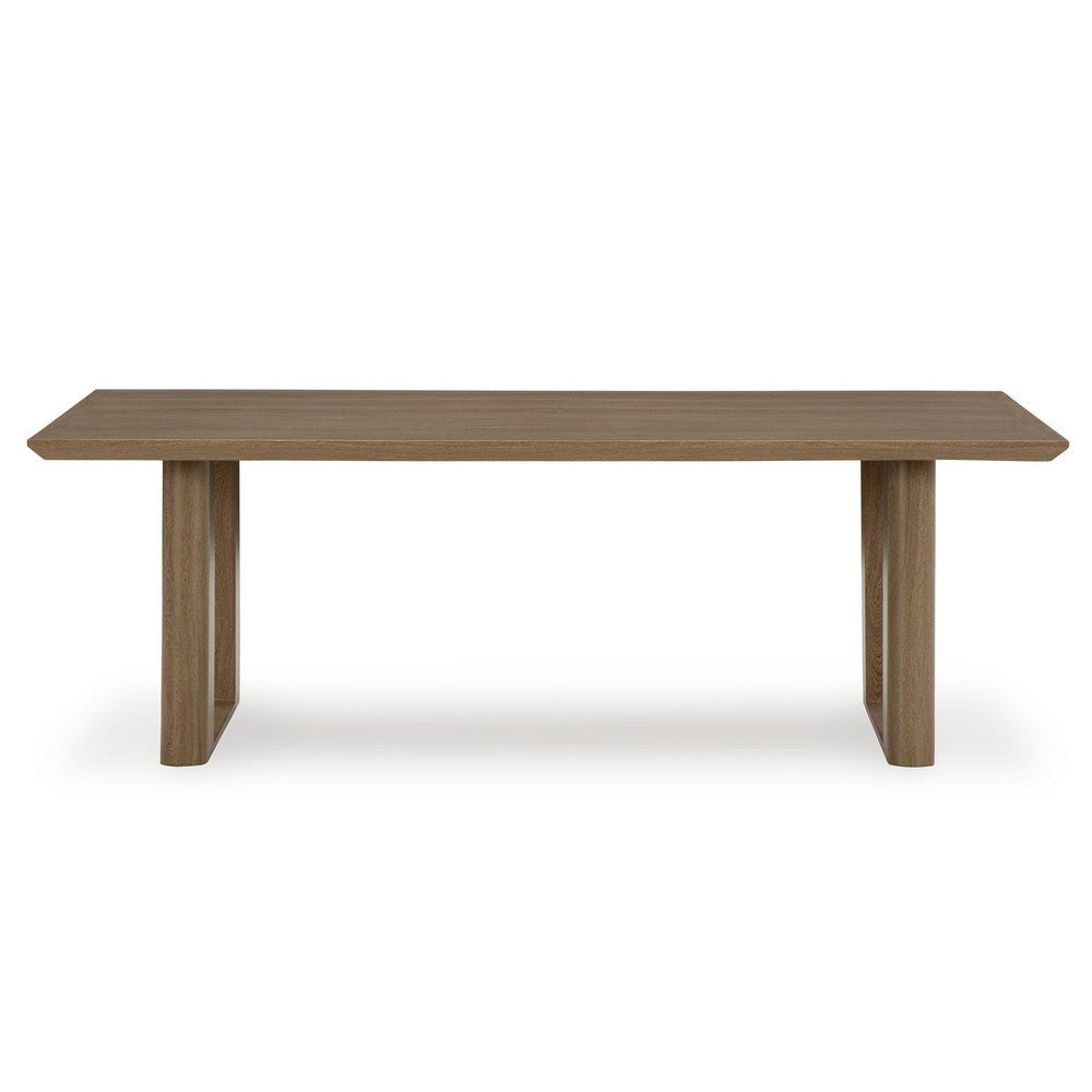 Ashley Baily Outdoor Dining Table with Umbrella Hole 84 Inch Brown Metal BM328989