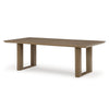 Ashley Baily Outdoor Dining Table with Umbrella Hole, 84 Inch Brown Metal