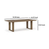 Ashley Baily Outdoor Dining Table with Umbrella Hole, 84 Inch Brown Metal