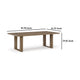 Ashley Baily Outdoor Dining Table with Umbrella Hole, 84 Inch Brown Metal