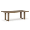 Ashley Baily Outdoor Dining Table with Umbrella Hole, 84 Inch Brown Metal