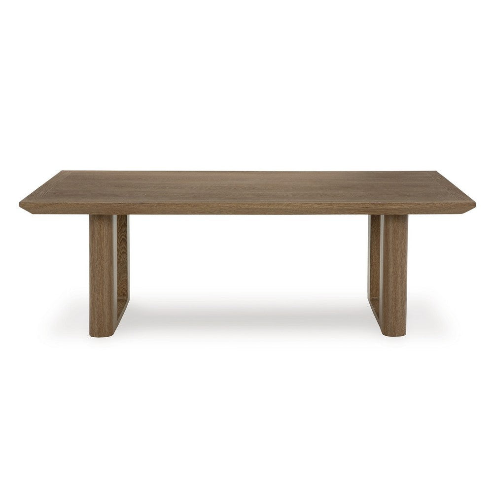 Ashley Baily Outdoor Cocktail Coffee Table 49 Inch Woodlike Brown Metal BM328990