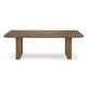 Ashley Baily Outdoor Cocktail Coffee Table, 49 Inch Woodlike Brown Metal