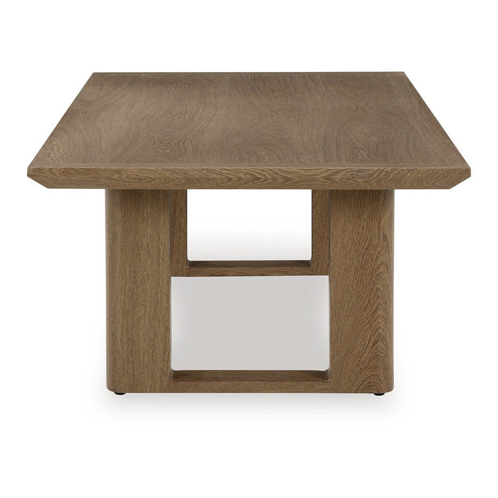 Ashley Baily Outdoor Cocktail Coffee Table 49 Inch Woodlike Brown Metal BM328990