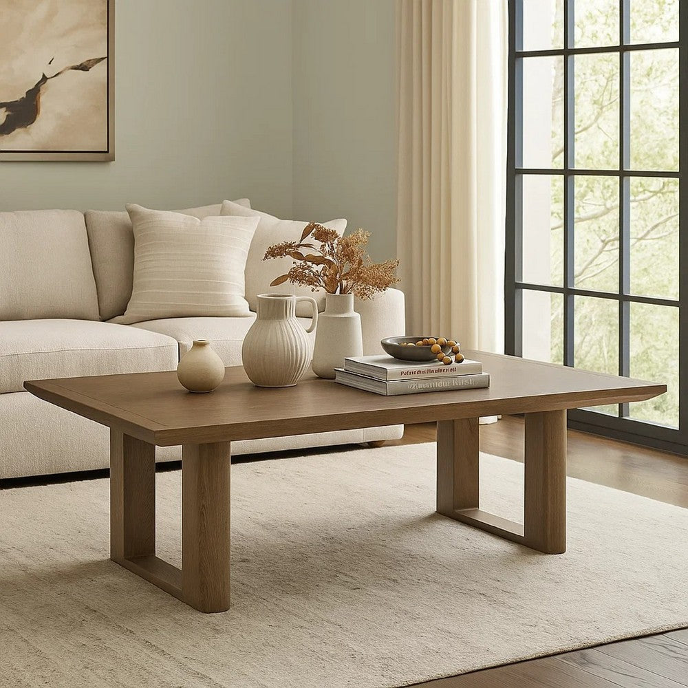 Ashley Baily Outdoor Cocktail Coffee Table, 49 Inch Woodlike Brown Metal