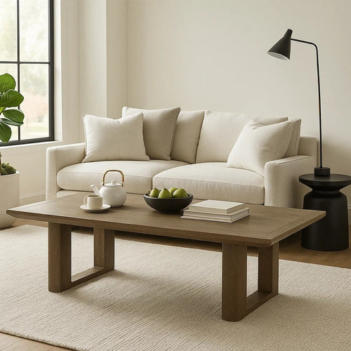 Ashley Baily Outdoor Cocktail Coffee Table, 49 Inch Woodlike Brown Metal