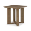 Ashley Baily Outdoor Square End Table 23 Inch Rich Woodlike Brown Metal BM328991