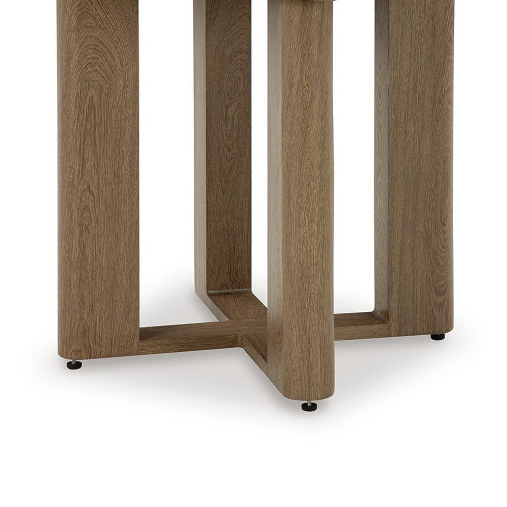 Ashley Baily Outdoor Square End Table 23 Inch Rich Woodlike Brown Metal BM328991