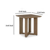 Ashley Baily Outdoor Square End Table 23 Inch Rich Woodlike Brown Metal BM328991