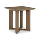 Ashley Baily Outdoor Square End Table, 23 Inch Rich Woodlike Brown Metal