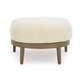 Ashley Baily Outdoor Ottoman Cream White Fabric Cushion 28 Inch Brown Metal BM328992
