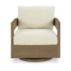 Ashley Baily Outdoor Swivel Glider Lounge Chair Cream White Brown Metal BM328993