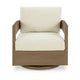 Ashley Baily Outdoor Swivel Glider Lounge Chair Cream White Brown Metal BM328993