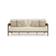 Ashley Baily Outdoor Sofa 4 Throw Pillows Cream White 87 Inch Brown Metal BM328995