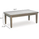 Ashley Inaya Outdoor Coffee Table Brown Beige Sintered Stone Top 49 Inch BM328996