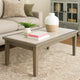 Ashley Inaya Outdoor Coffee Table, Brown, Beige Sintered Stone Top, 49 Inch