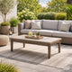 Ashley Inaya Outdoor Coffee Table, Brown, Beige Sintered Stone Top, 49 Inch