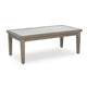 Ashley Inaya Outdoor Coffee Table, Brown, Beige Sintered Stone Top, 49 Inch