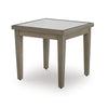 Ashley Inaya Outdoor Square End Table Beige Sintered Stone 24 Inch Brown BM328997