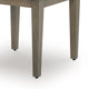 Ashley Inaya Outdoor Square End Table Beige Sintered Stone 24 Inch Brown BM328997