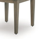Ashley Inaya Outdoor Square End Table, Beige Sintered Stone, 24 Inch Brown