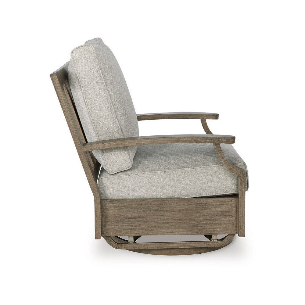 Ashley Inaya Outdoor Swivel Glider Chair with Cushion Brown Coated Metal BM328998