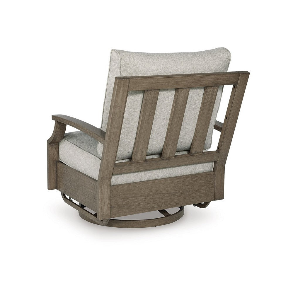 Ashley Inaya Outdoor Swivel Glider Chair with Cushion Brown Coated Metal BM328998