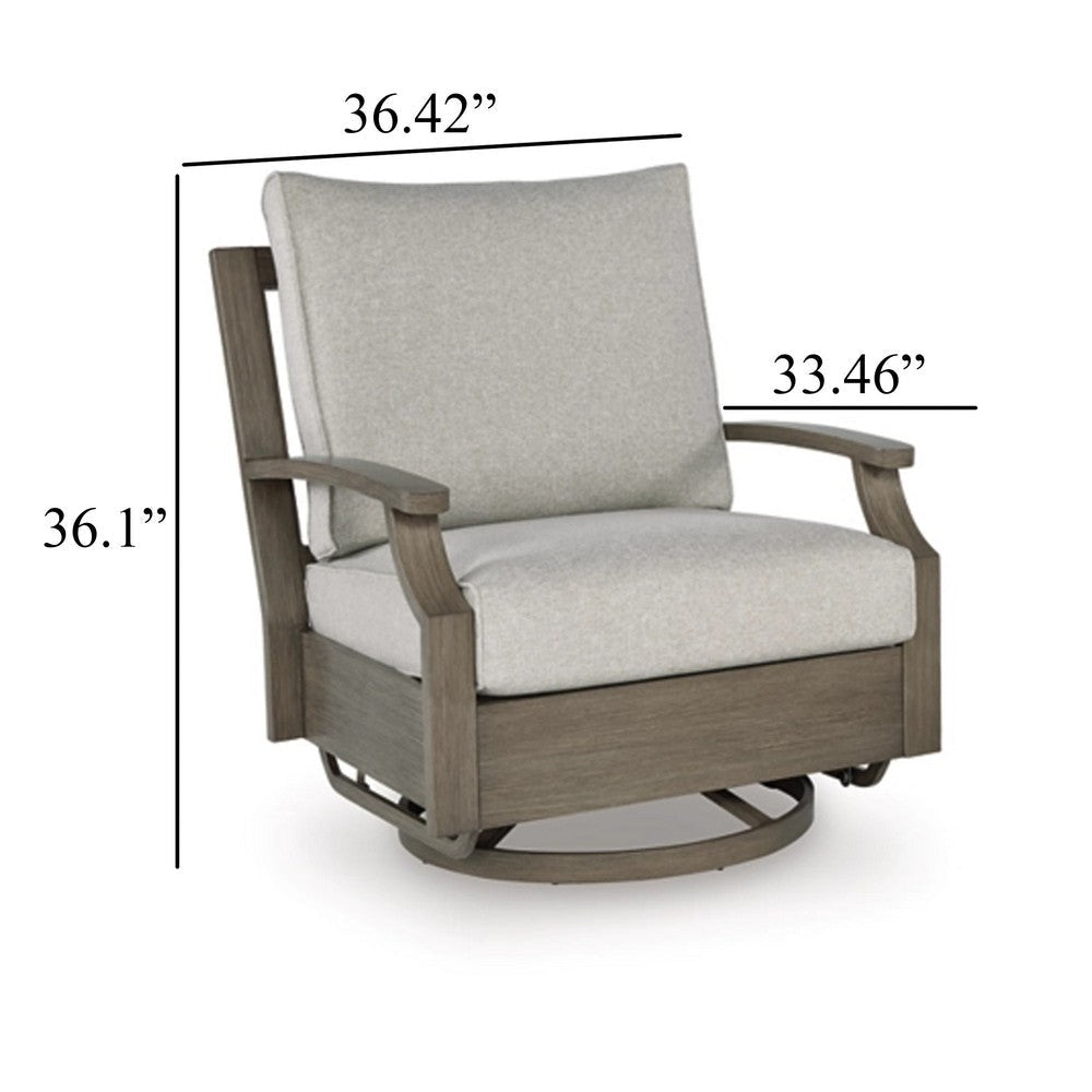 Ashley Inaya Outdoor Swivel Glider Chair with Cushion Brown Coated Metal BM328998