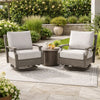 Ashley Inaya Outdoor Swivel Glider Chair with Cushion, Brown Coated Metal