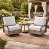 Ashley Inaya Outdoor Swivel Glider Chair with Cushion, Brown Coated Metal