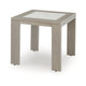 Ashley Isle Outdoor Square End Table Woodlike Grayish Brown Metal 22 Inch BM329002
