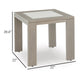Ashley Isle Outdoor Square End Table Woodlike Grayish Brown Metal 22 Inch BM329002