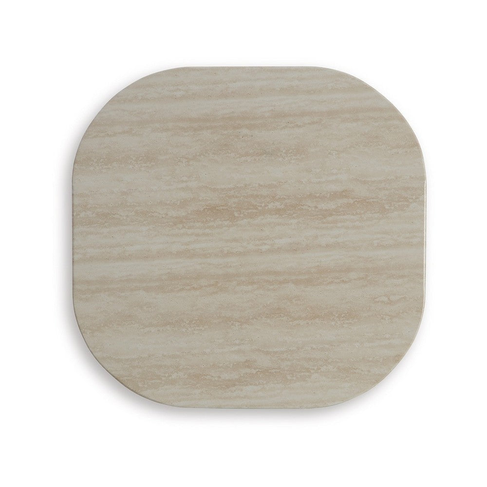 Ashley Kimo Outdoor Square End Table Dark Brown Wicker Details 23 Inch BM329006