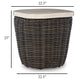 Ashley Kimo Outdoor Square End Table Dark Brown Wicker Details 23 Inch BM329006