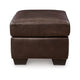 Ashley Orion Ottoman 34 Inch Rich Dark Brown Real and Faux Leather Cushion BM329008