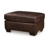 Ashley Orion Ottoman 34 Inch Rich Dark Brown Real and Faux Leather Cushion BM329008
