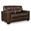 Ashley Orion Loveseat, Dark Brown Tufted Real and Faux Leather Seats, 62 Inch