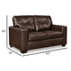 Ashley Orion Loveseat Dark Brown Tufted Real and Faux Leather Seats 62 Inch BM329010