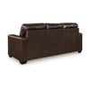 Ashley Orion Sofa Dark Brown Tufted Real and Faux Leather Cushions 85 Inch BM329011