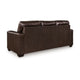 Ashley Orion Sofa Dark Brown Tufted Real and Faux Leather Cushions 85 Inch BM329011