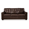 Ashley Orion Queen Sofa Sleeper 85 Inch Dark Brown Real and Faux Leather