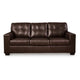 Ashley Orion Queen Sofa Sleeper 85 Inch Dark Brown Real and Faux Leather
