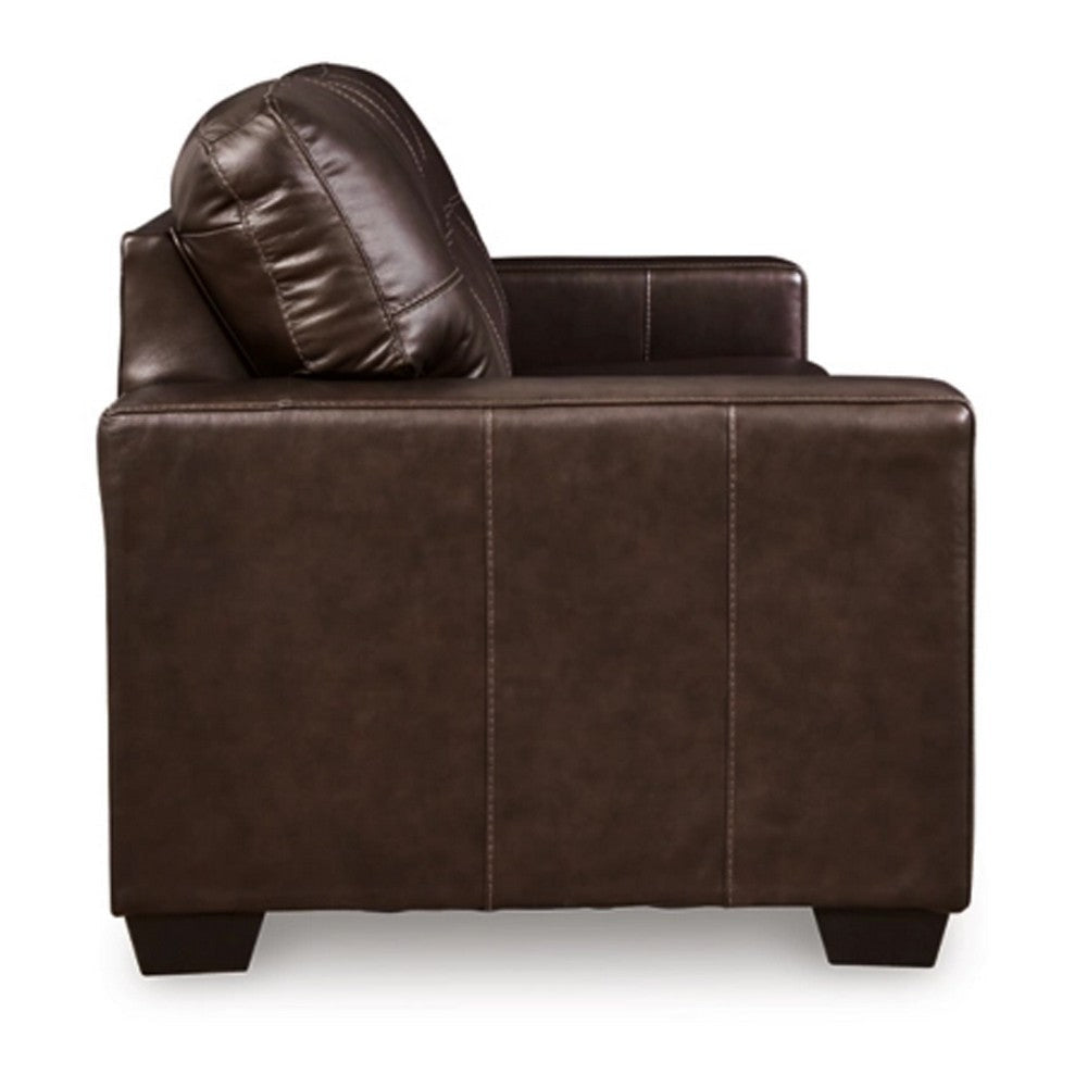 Ashley Orion Queen Sofa Sleeper 85 Inch Dark Brown Real and Faux Leather