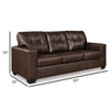 Ashley Orion Queen Sofa Sleeper 85 Inch Dark Brown Real and Faux Leather